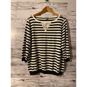 ♻️ Tres You striped crew neck shirt, 3X